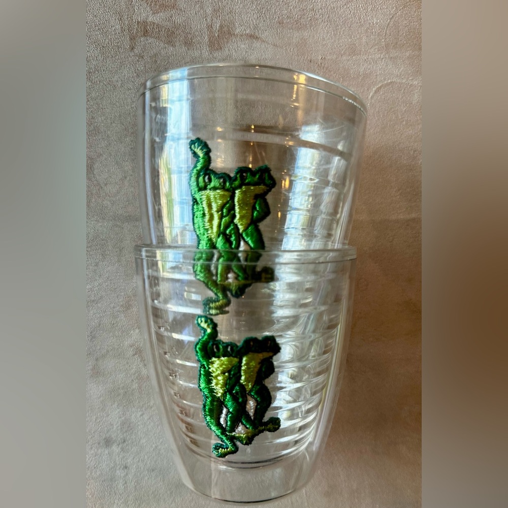 Pair (2) Tervis Tumblers Happy Frog Couple Osprey Florida. Pre-owned. Some wear